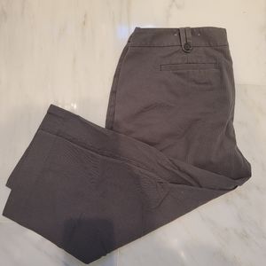 LOFT grey pinstripe cropped pants size 10P